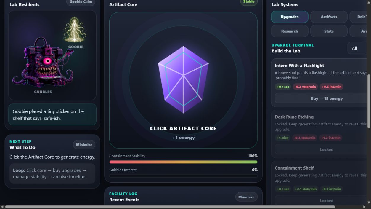 AFK Artifact Clicker title card