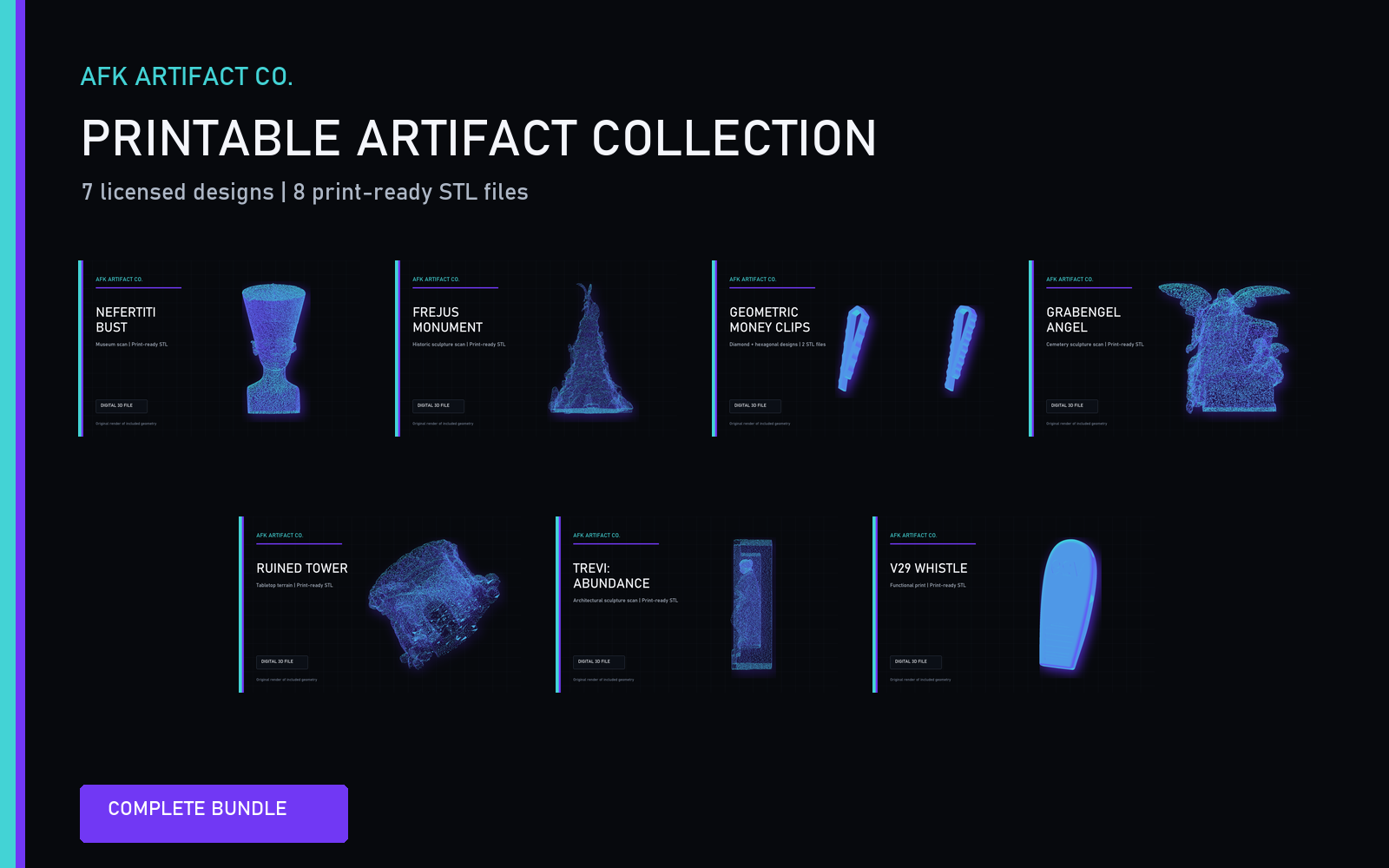 Printable Artifact Collection - 8 STLs title card