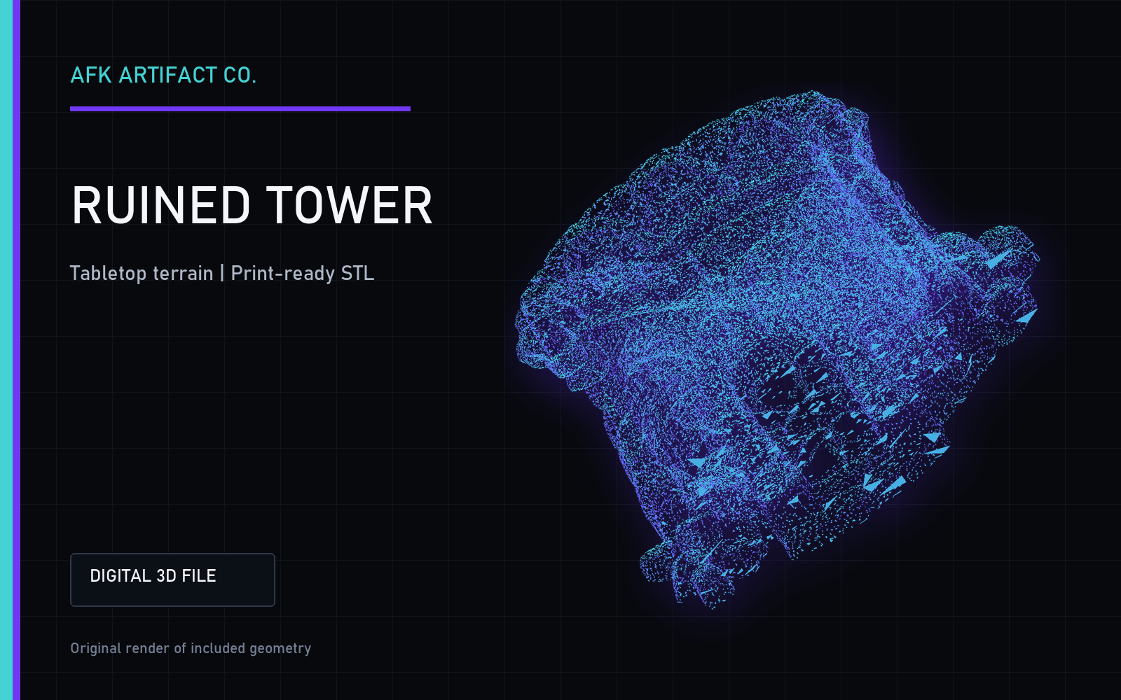 Ruined Tower Terrain - Printable STL title card