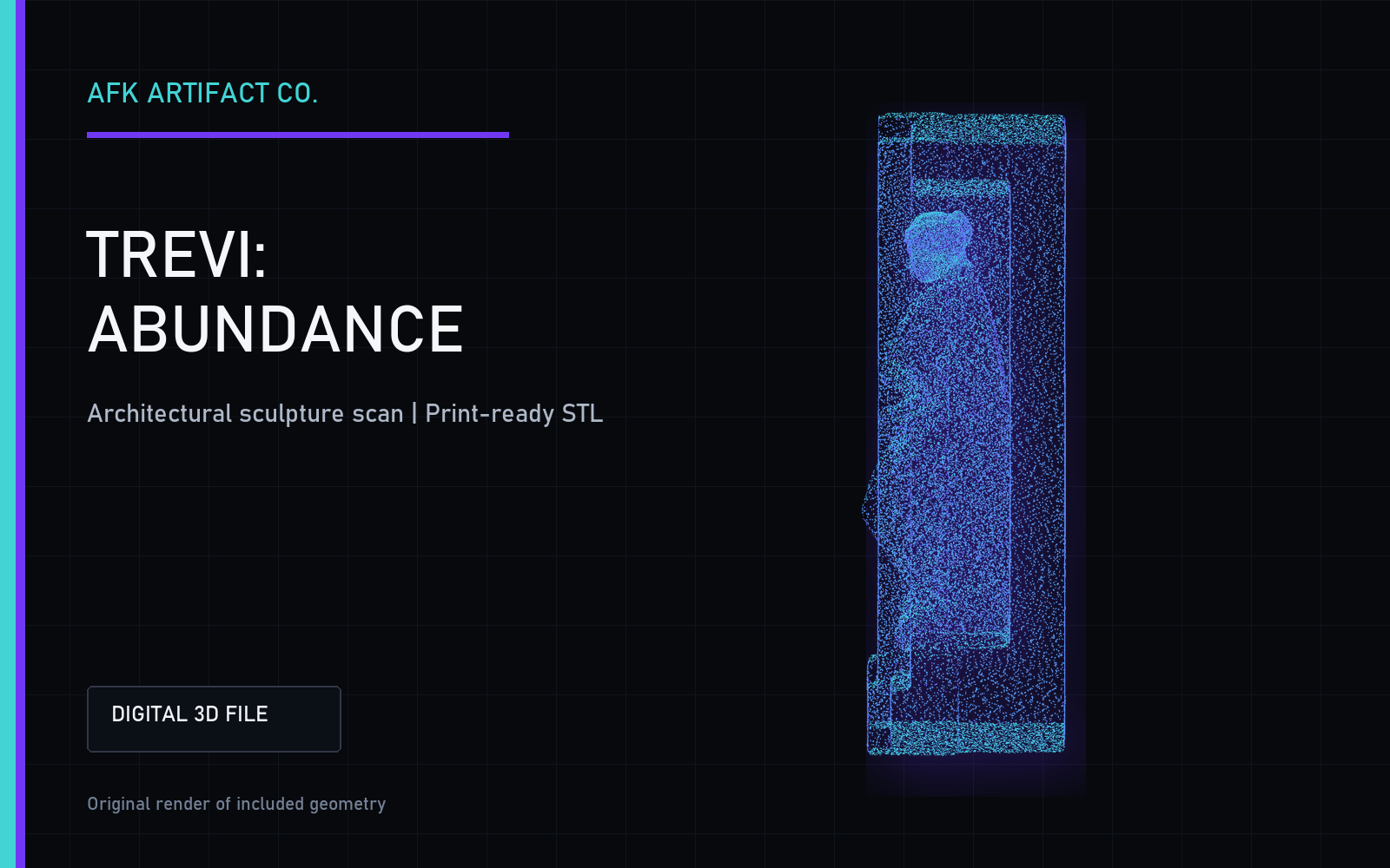 Trevi Fountain: Abundance - Printable STL title card