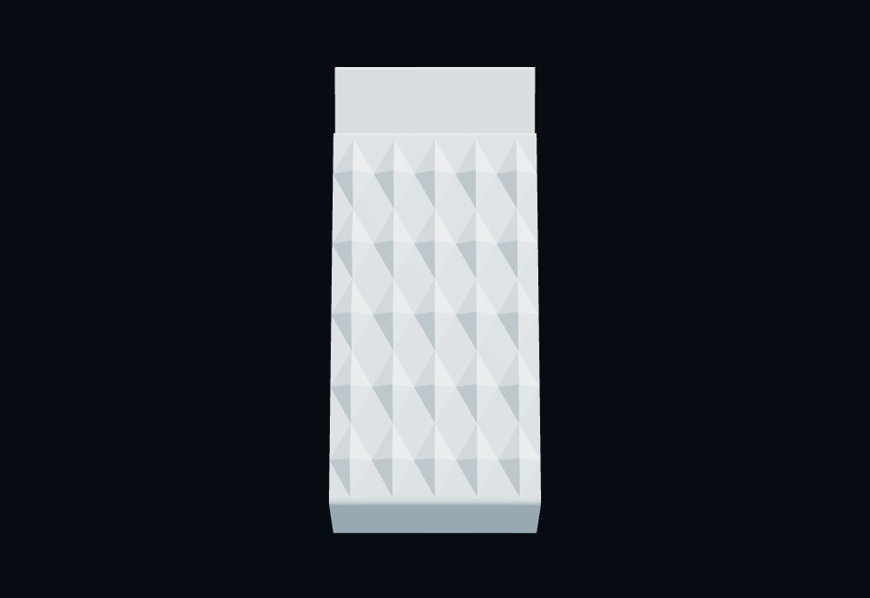 Solid 3D render of Diamond Money Clip included in Printable Artifact Collection - 8 STLs, primary view