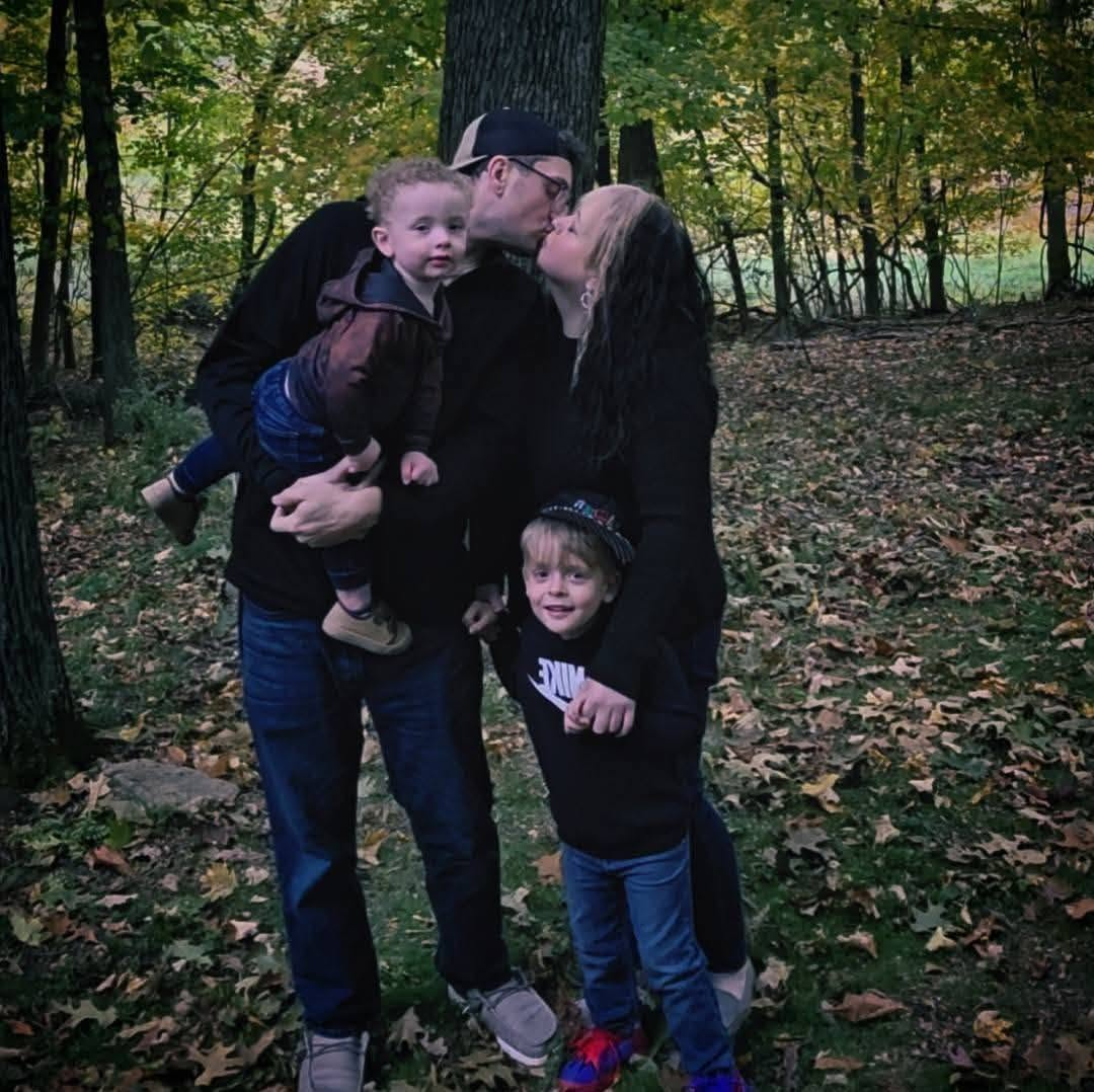 Cole and Brittany with their sons, Liam and Lucas