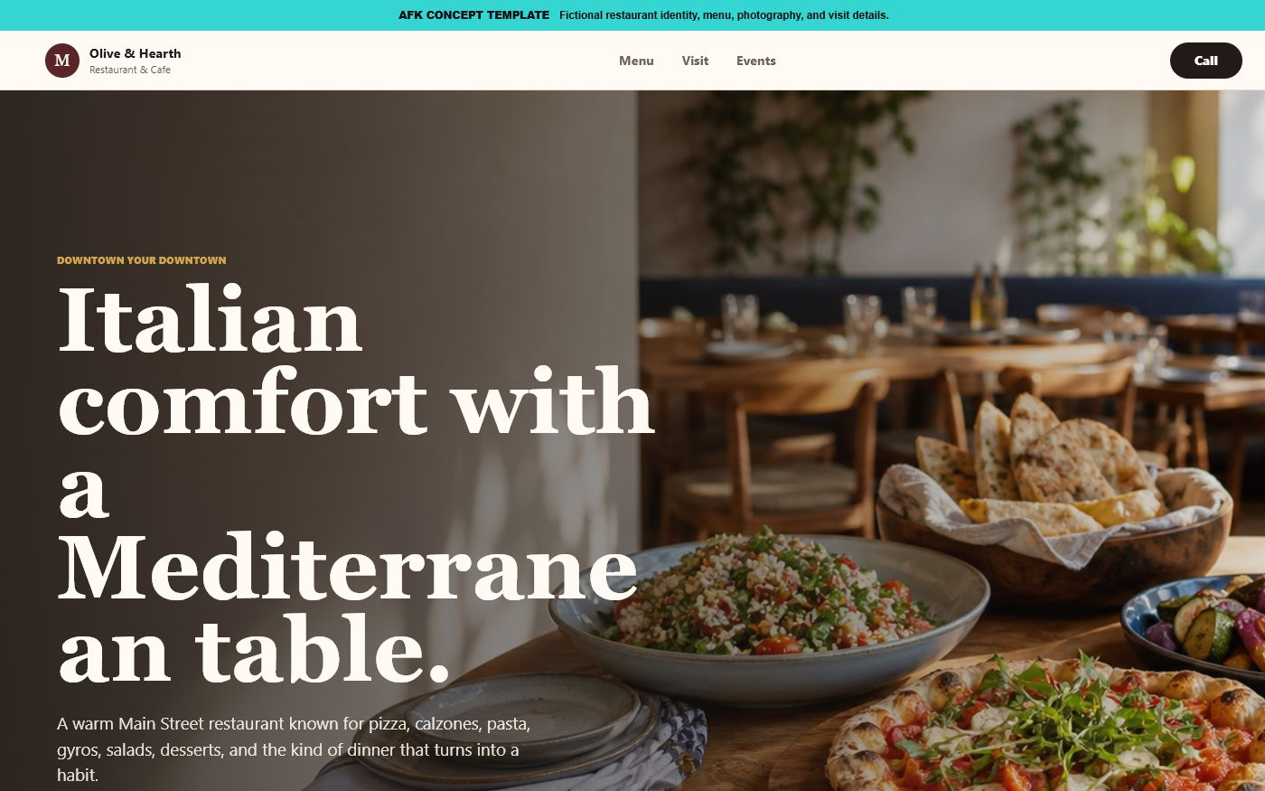 Olive & Hearth website preview